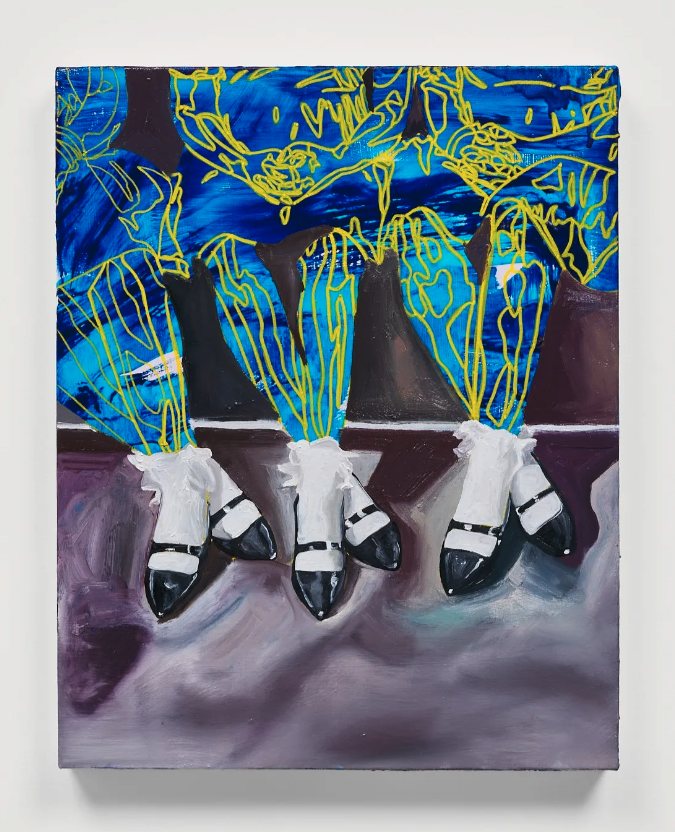 ALT : Peinture figurative contemporaine de l'artiste O Bastardo mêlant codes du graffiti et portrait classique.
