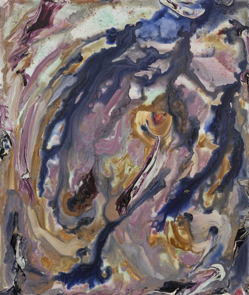 ALT : Peinture abstraite phénoménologique de Manuel Mathieu aux formes amorphes et nuances organiques.